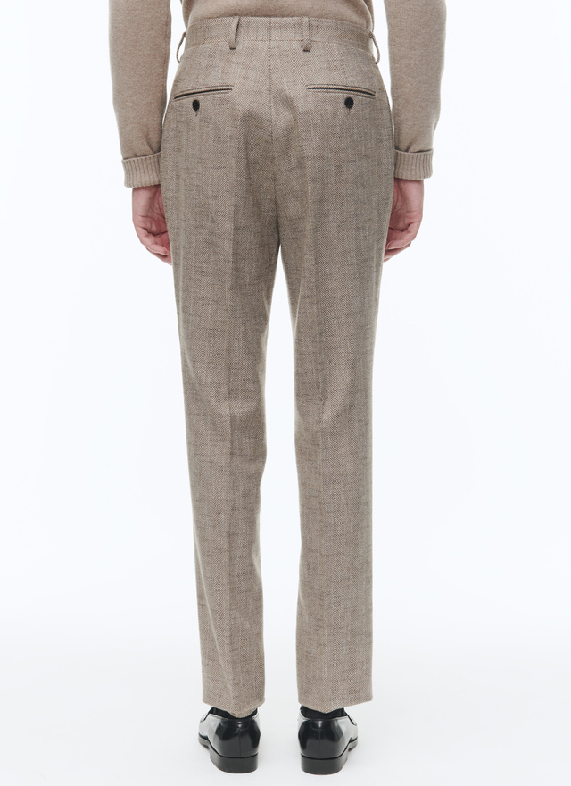 Pantalon homme laine vierge, coton et lin Fursac - P3CATI-CX40-A006
