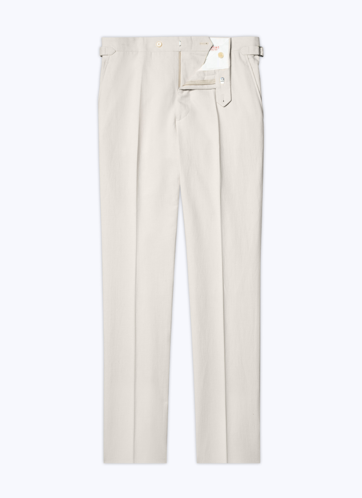 Pantalon beige homme toile de coton et lin Fursac - P3AXIN-DX03-A005