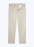 Pantalon en satin de coton beige - P3BAMM-BX11-06