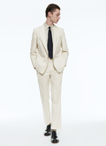 Pantalon en gabardine de coton beige - P3BOXA-BX03-03