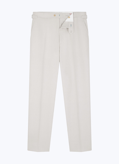 Pantalon beige homme serge de laine vierge Fursac - P3EXIN-EP05-A008