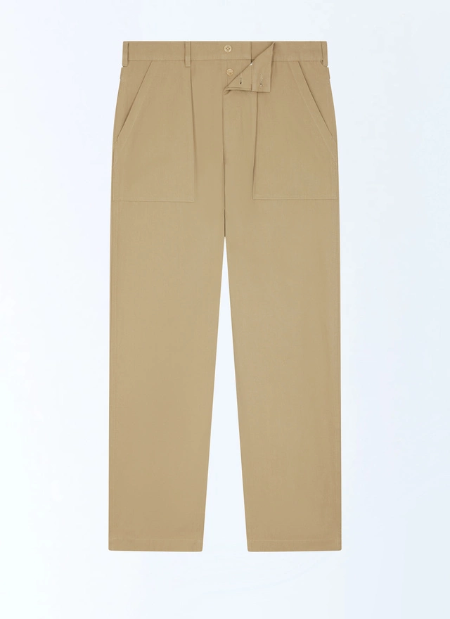 Pantalon beige homme serge de coton Fursac - P3FAGO-FP03-A008