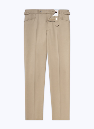 Pantalon beige homme cavalry twill de laine vierge Fursac - P3VEKO-CP57-A007