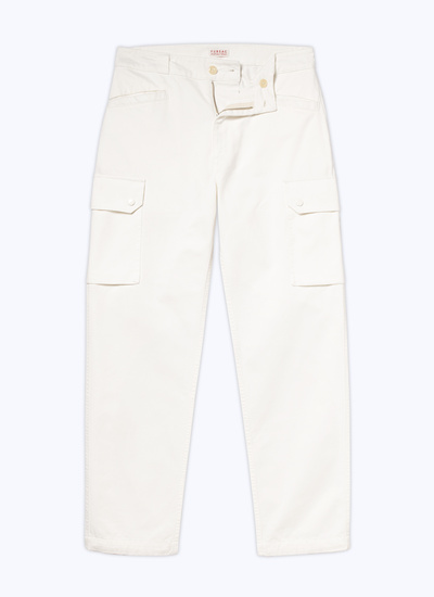 Pantalon blanc homme gabardine de coton Fursac - P3CALI-CP54-A001