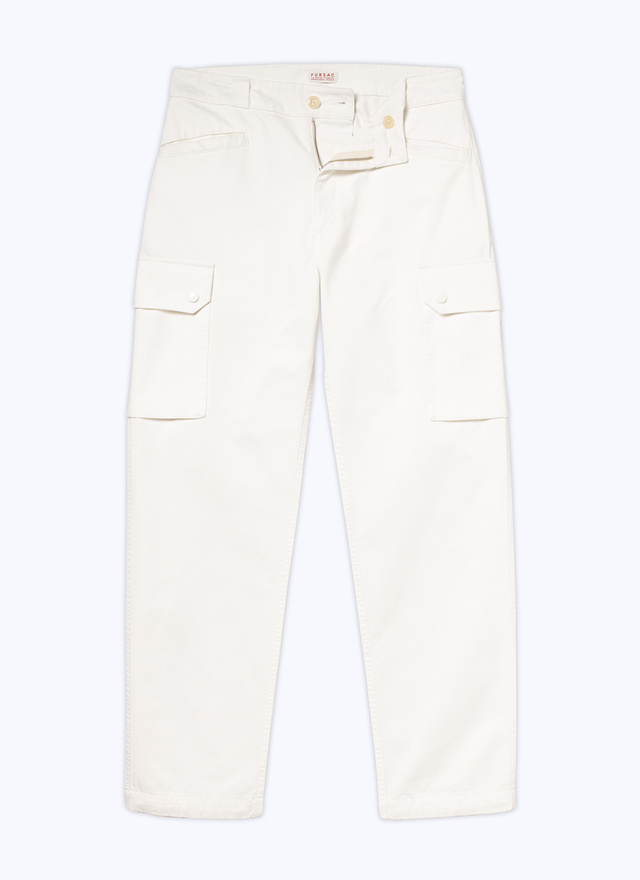 Pantalon blanc homme gabardine de coton Fursac - P3CALI-CP54-A001