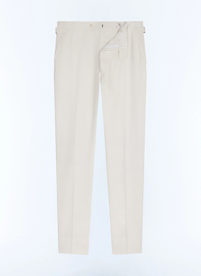 Pantalon blanc homme coton et lin Fursac - P3EXIN-JX08-A001