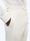 Pantalon ajusté en coton et lin - P3EXIN-JX08-A001