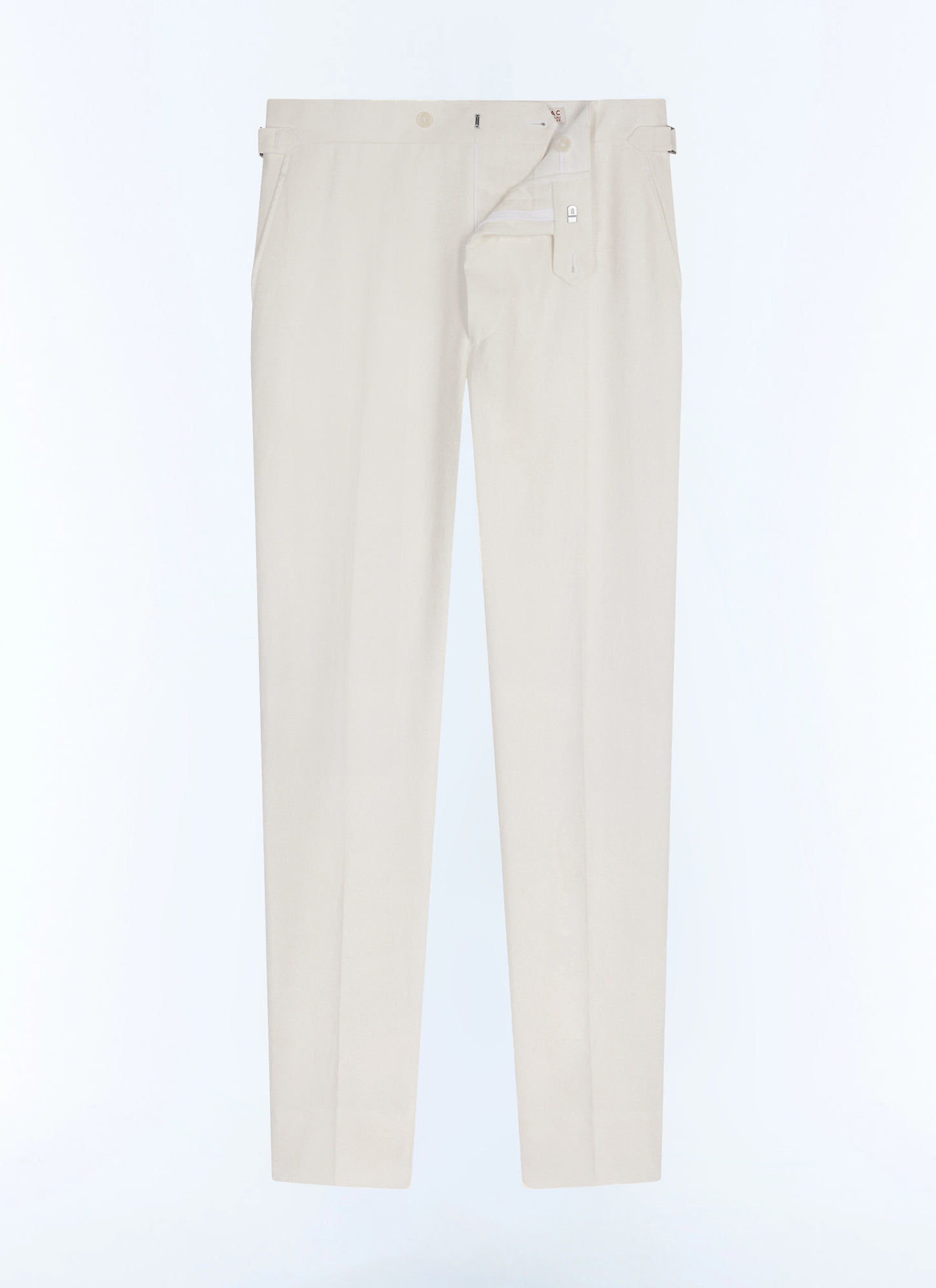 Pantalon blanc homme coton et lin Fursac - P3EXIN-JX08-A001