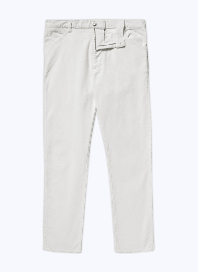 Pantalon blanc homme velours côtelé Fursac - P3VLAP-TP22-01