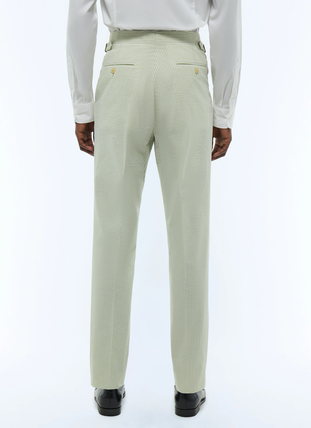 Pantalon homme seersucker de coton Fursac - P3FASA-FX01-H004