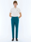 Pantalon ajusté en toile de coton - P3FROP-FP03-D026