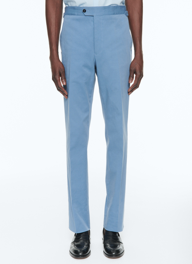 Pantalon homme bleu indien gabardine de coton et élasthanne Fursac - P3BXIN-VP14-37