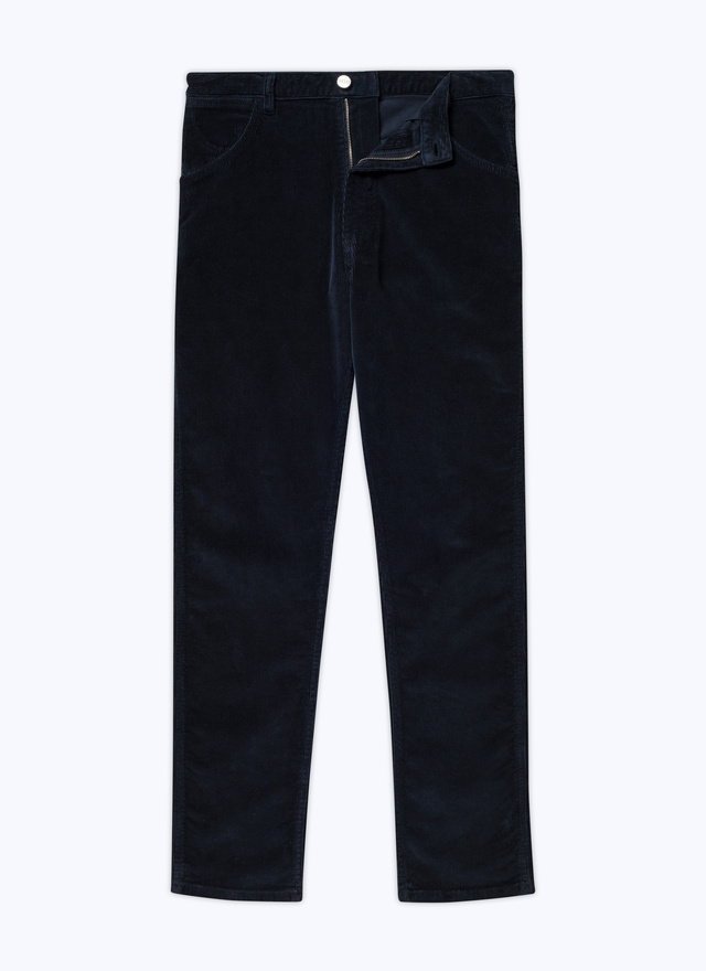 Pantalon bleu homme velours côtelé Fursac - 22HP3VLAP-TP22/30