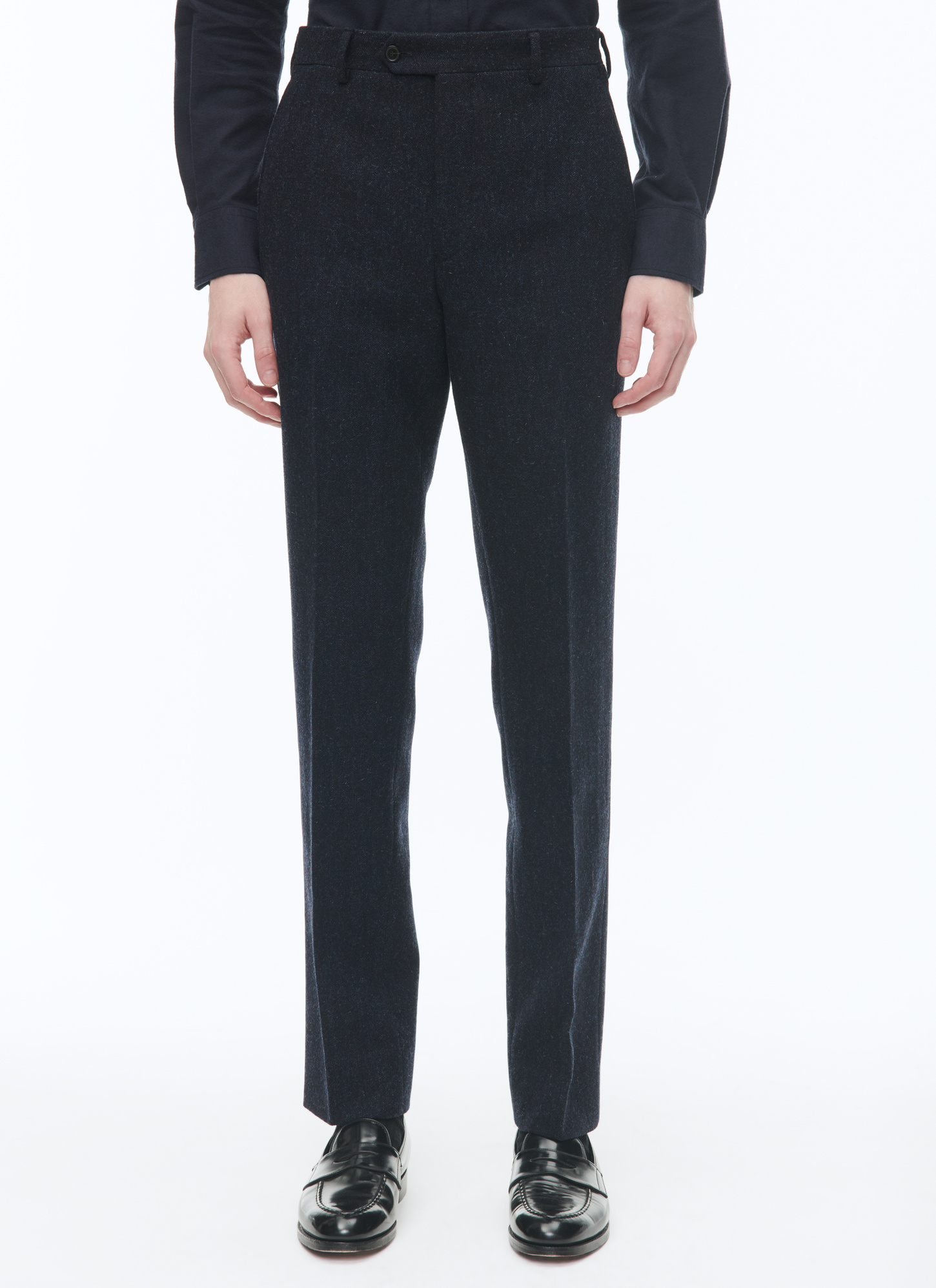 Pantalon homme bleu marine tweed de laine vierge Fursac - P3BATE-RP14-30