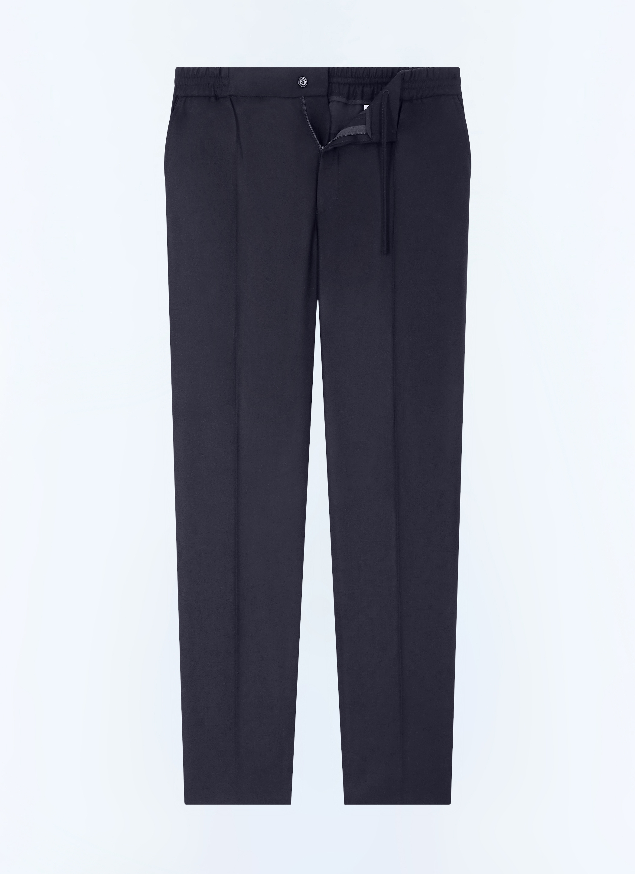 FURSAC - Pantalon élastiqué en flanelle de laine - Homme - Taille L - Bleu