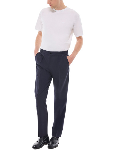 Pantalon bleu homme flanelle de laine certifiée Fursac - P3CVOK-EC29-D030