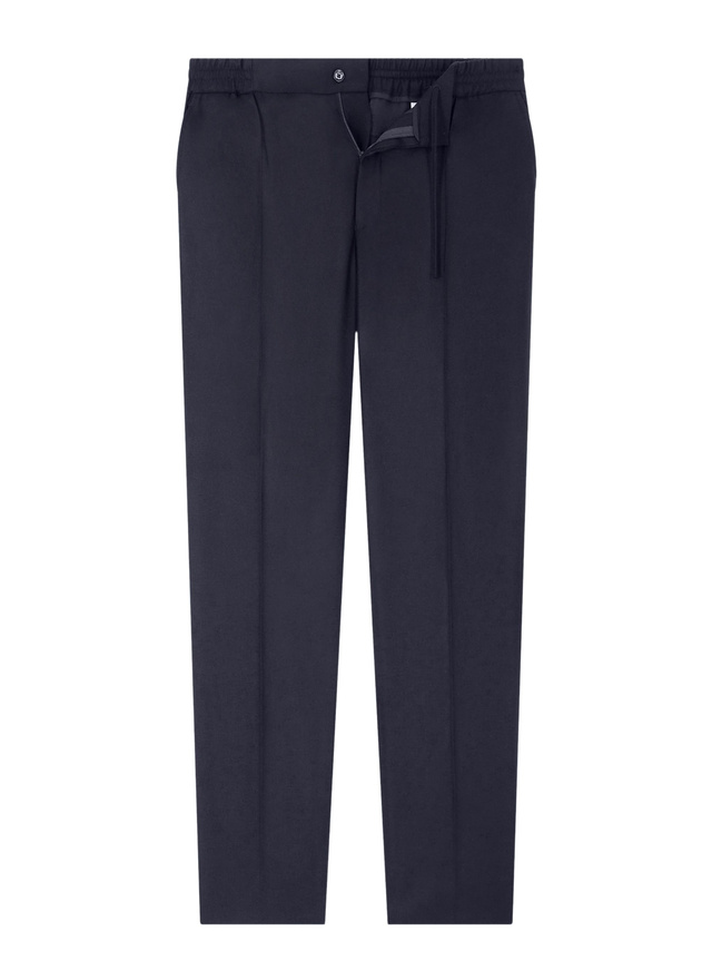 Pantalon bleu marine homme flanelle de laine certifiée Fursac - P3CVOK-EC29-D030