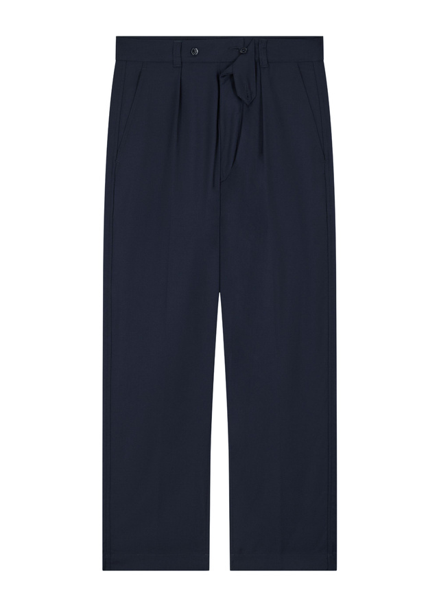 Pantalon bleu homme toile de laine Fursac - P3FROG-FX04-D030
