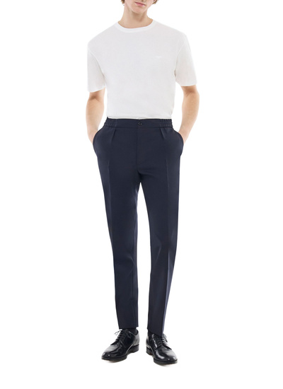 Pantalon homme bleu marine toile de coton Fursac - P3FVOK-FP02-D030