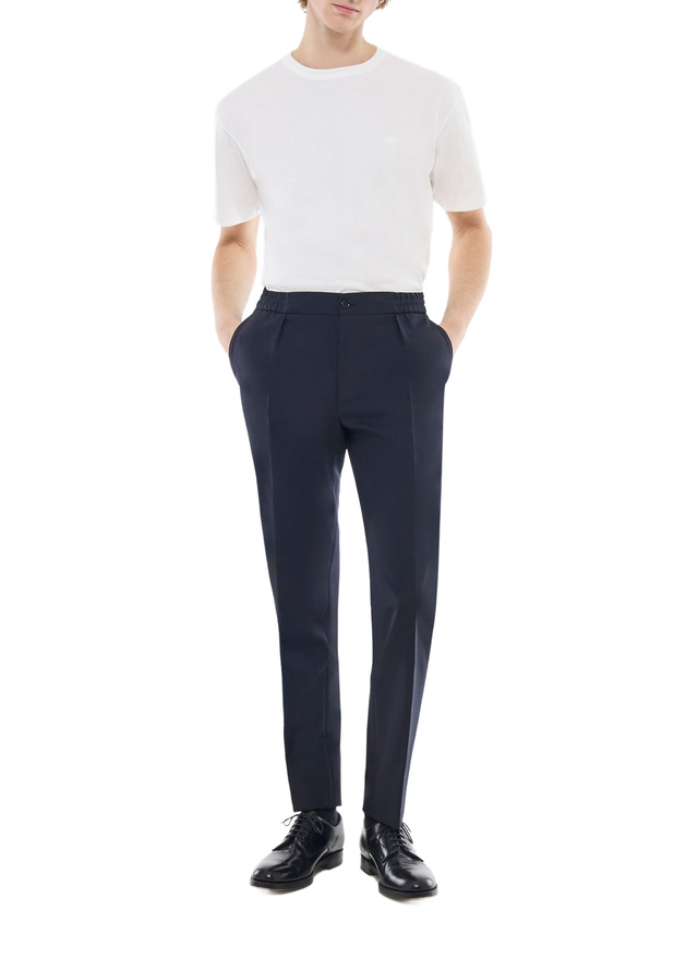 Pantalon homme bleu marine toile de coton Fursac - P3FVOK-FP02-D030