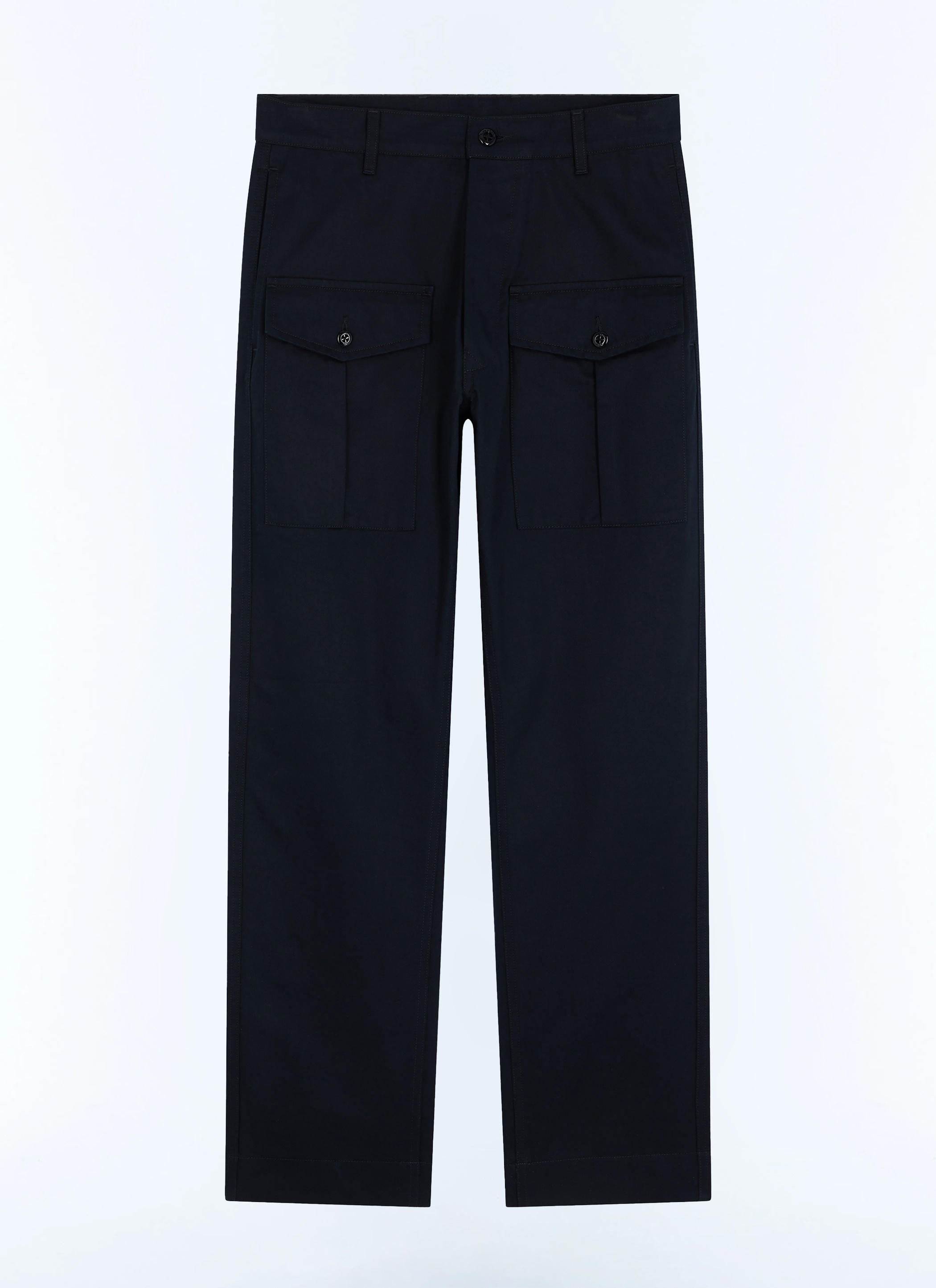 FURSAC - Pantalon cargo en twill de coton - Homme - Taille 31 - Bleu - Coupe Droite