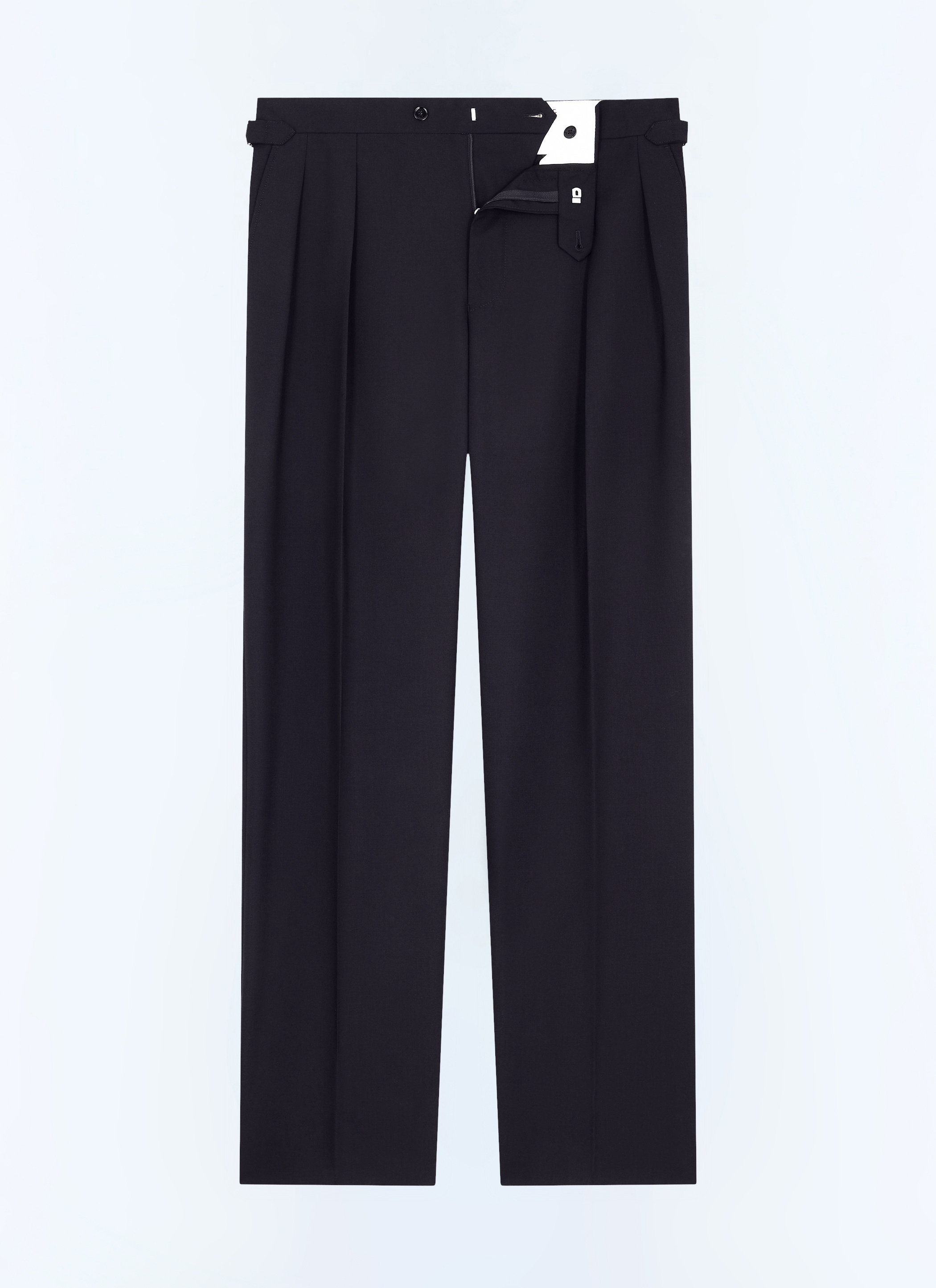 FURSAC - Pantalon double pinces en toile de laine - Homme - Taille 42 - Bleu - Collection Cérémonie - Mariage