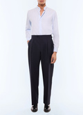Pantalon double pinces en toile de laine - P3GARG-BV01-30