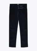 Pantalon en velours côtelé bleu marine - P3VLAP-TP22-30