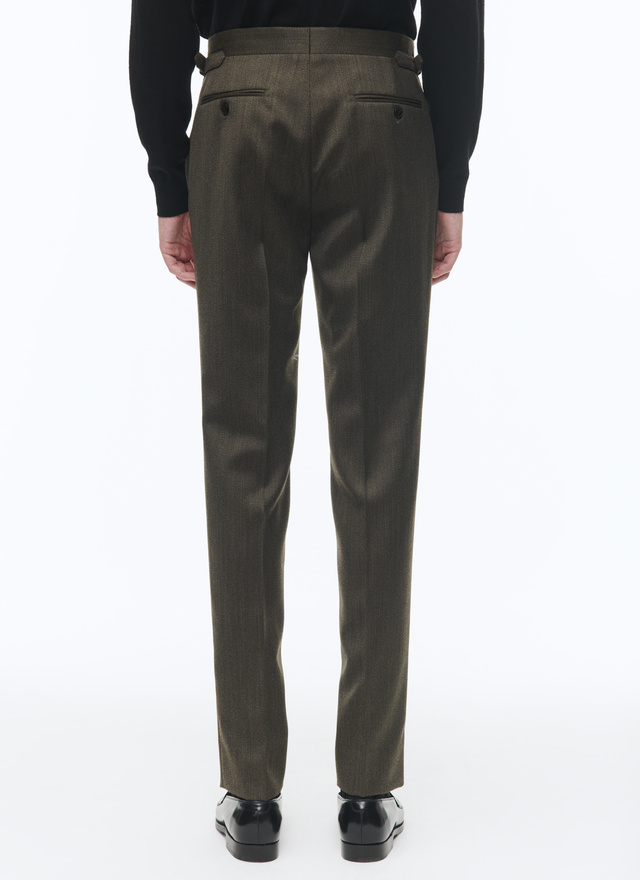 Pantalon homme covert de laine vierge chinée Fursac - P3AXIN-CX28-H016