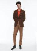 Pantalon ajusté en flanelle de laine - P3AXIN-CX21-G011