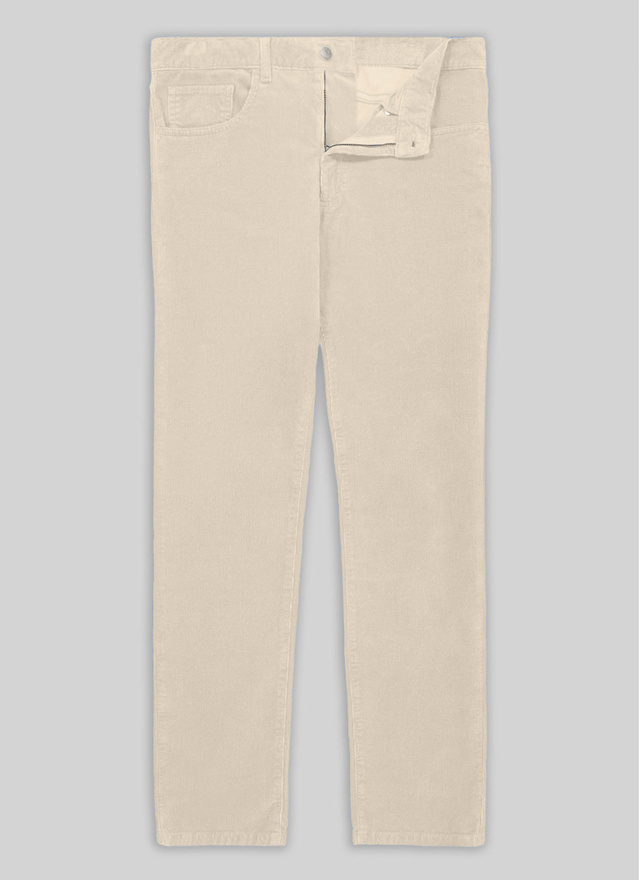 Pantalon blanc homme velours côtelé Fursac - 21HP3TOUP-TP22/04