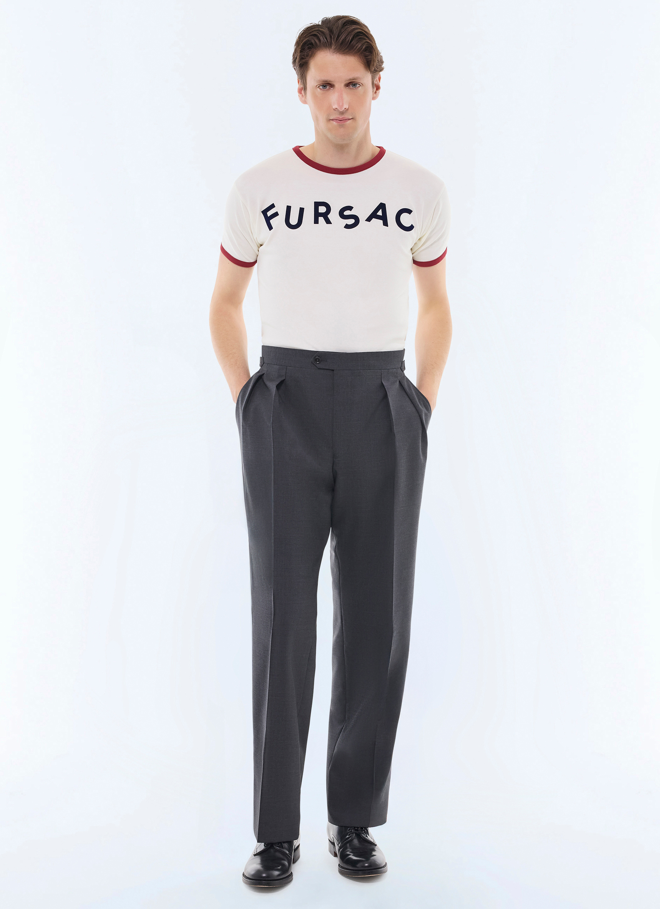 Pantalon gris acier P3GARG-BV01-B022 Pantalon Homme