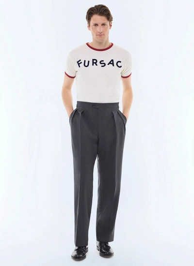Pantalon homme gris acier toile de laine vierge certifiée Fursac - P3GARG-BV01-B022