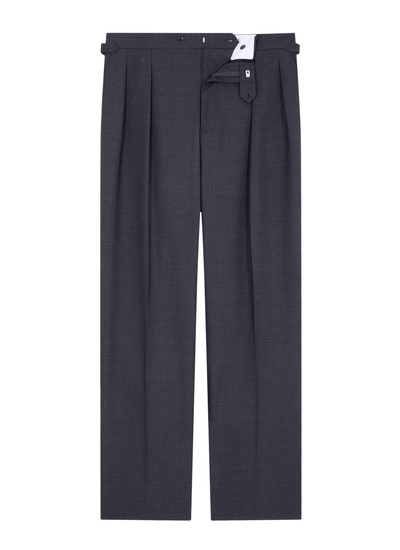 Pantalon gris acier homme toile de laine vierge certifiée Fursac - P3GARG-BV01-B022