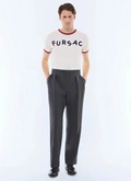 Pantalon double pinces en toile de laine - P3GARG-BV01-B022