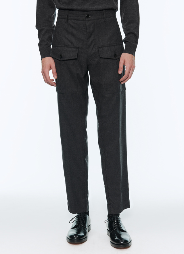 Pantalon flanelle de laine mélangée homme Fursac - 22HP3ARGO-OC55/22
