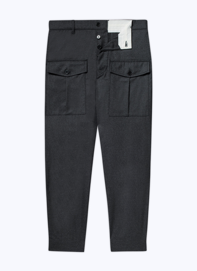 Pantalon gris homme flanelle de laine mélangée Fursac - 22HP3ARGO-OC55/22
