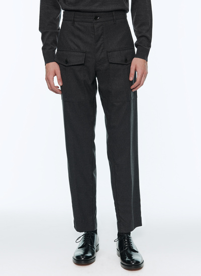 Pantalon homme flanelle de laine mélangée Fursac - P3ARGO-OC55-22