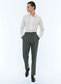 Pantalon ajusté en tweed de laine - P3BATE-KP10-24