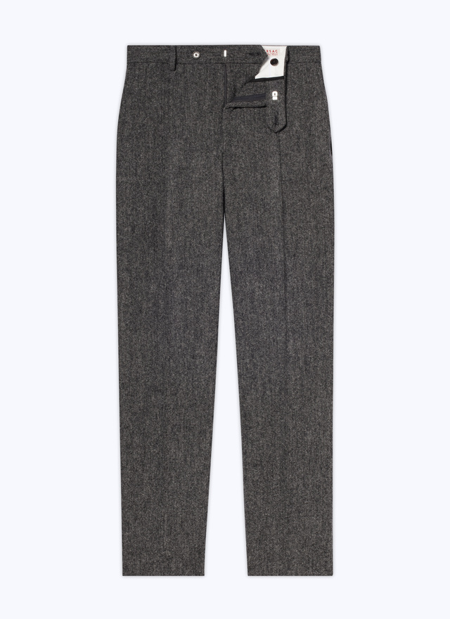 Pantalon gris homme tweed de laine vierge Fursac - P3BATE-RP14-29