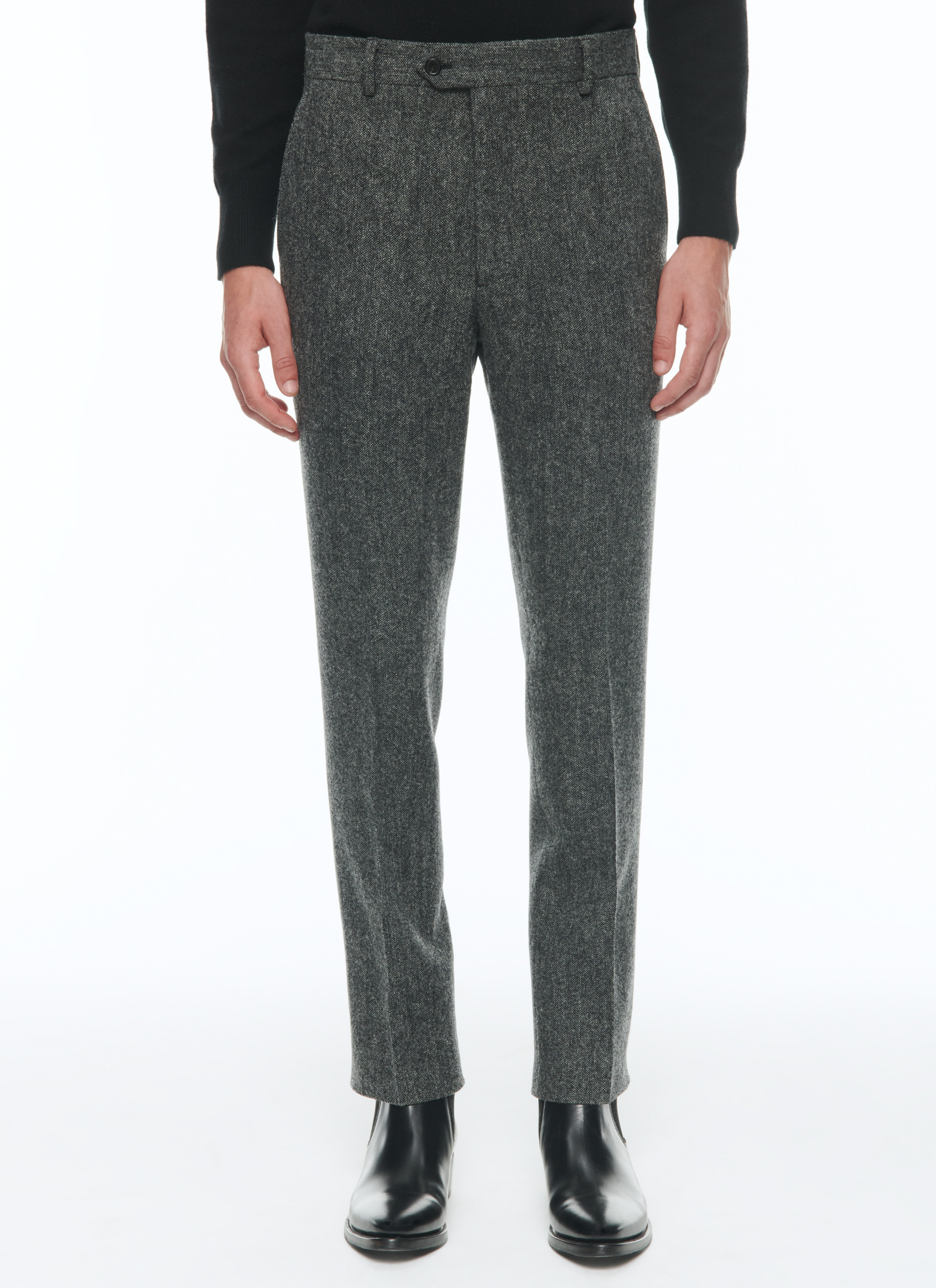 Pantalon homme gris tweed de laine vierge Fursac - P3BATE-RP14-29