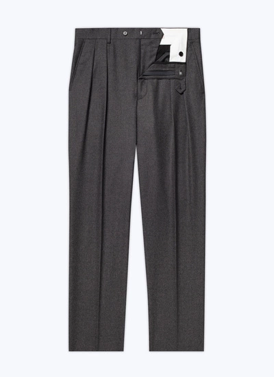 Pantalon gris homme flanelle de laine stretch Fursac - P3CATI-OC55-22