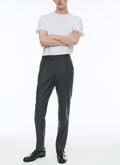 Pantalon élastiqué en flanelle de laine - P3CVOK-OC55-22