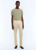 Pantalon élastiqué en gabardine de coton - P3CVOK-JP02-A004