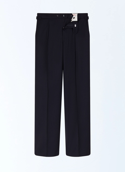 Pantalon bleu homme tissu principal: 100% laine viergedoublure ceinture: 58% polyester, 42% cotondoublure jambes: 100% polyesterdoublure poches: 58% polyester, 42% coton Fursac - P3GOHA-LC21-D030