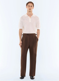 Pantalon double pinces en flanelle laine - P3GARG-LC17-G018