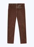 Pantalon en velours côtelé marron - P3VLAP-TP22-18