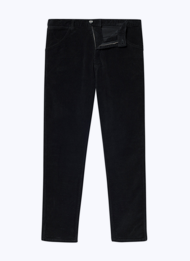 Pantalon noir homme velours côtelé Fursac - 22HP3VLAP-TP22/20