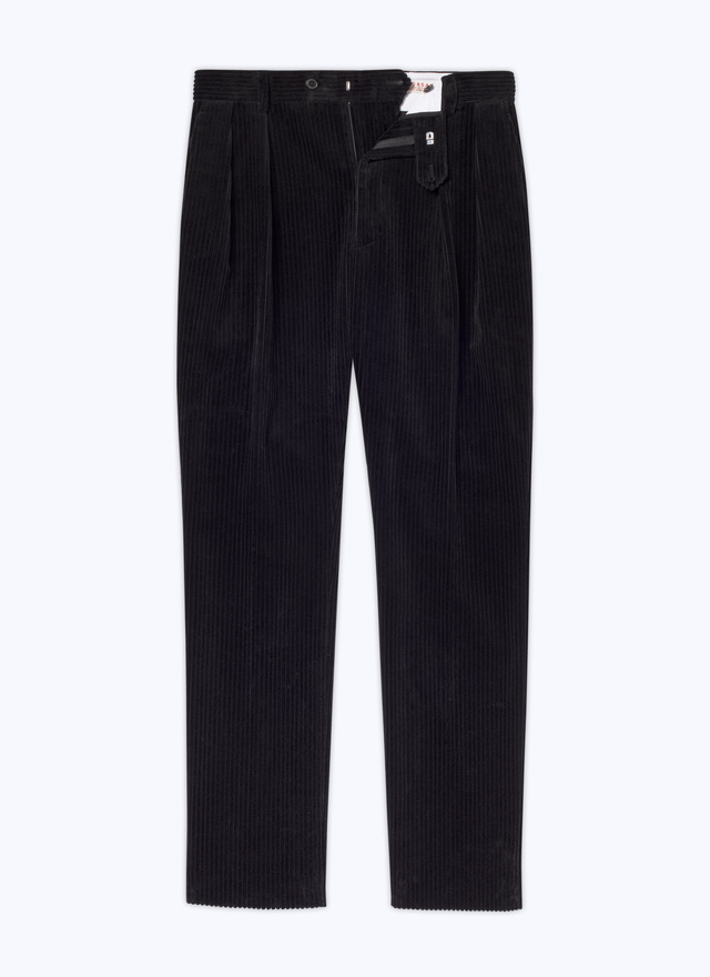 Pantalon noir homme velours côtelé Fursac - P3CATI-CX47-B020