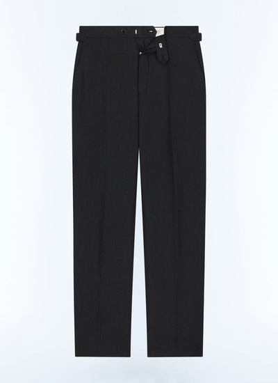 Pantalon noir homme toile de lin certifié Fursac - P3EXIN-FX13-B020